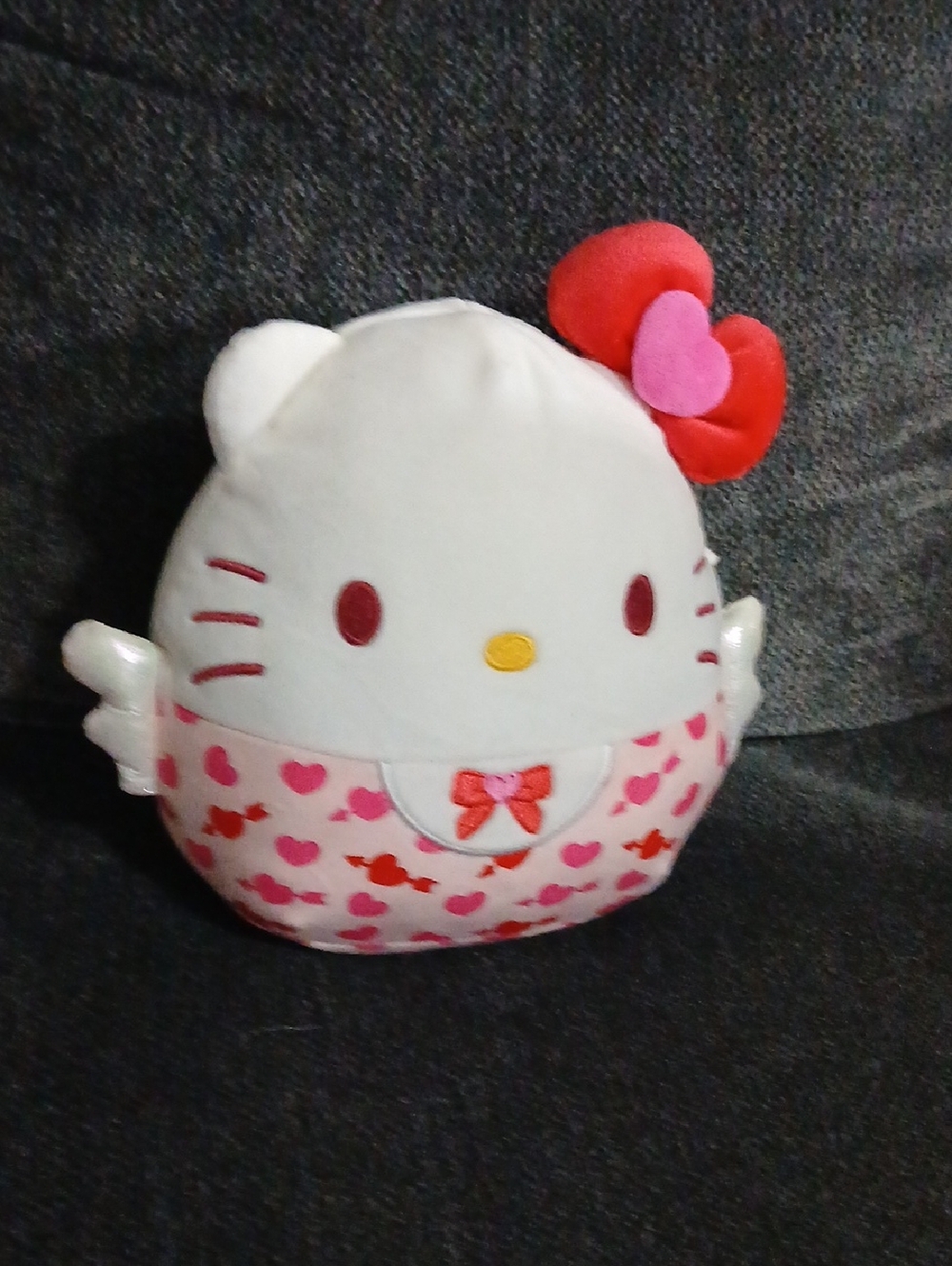 Hello Kitty White Plush with Pink & Red Accents